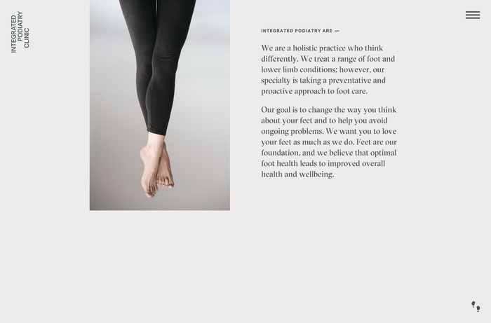 Integrated Podiatry website 3