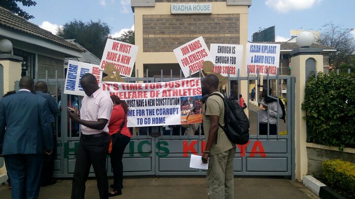 Kenyan runners occupy athletics HQ 1