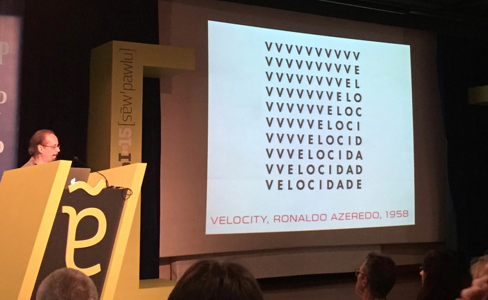 Claudio Rocha at ATypI 2015 in São Paulo.