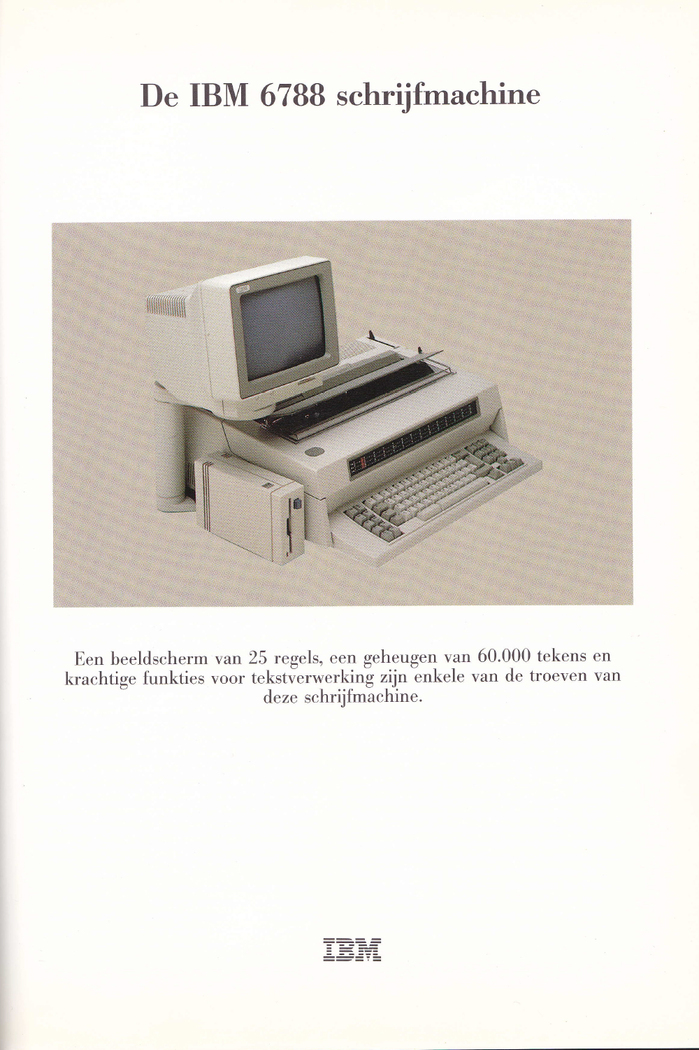 IBM Typewriter ads (Netherlands, 1980s) 2