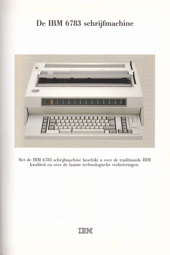 IBM Typewriter ads (Netherlands, 1980s) 3