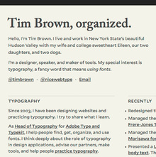 Tim Brown, organized.