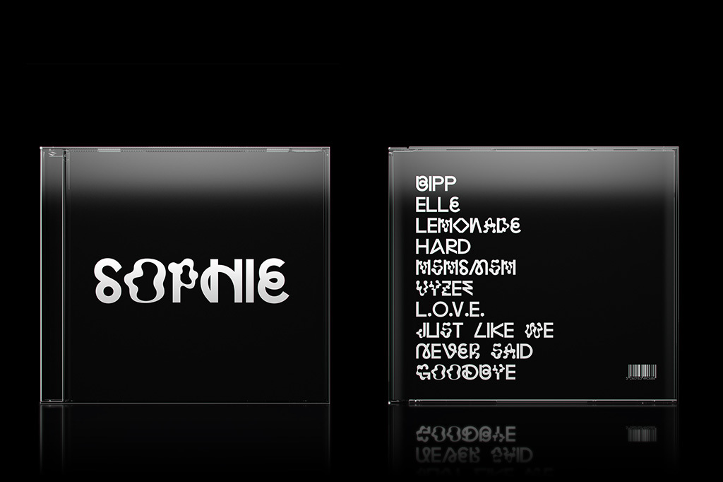 Sophie – Product album art - Fonts In Use