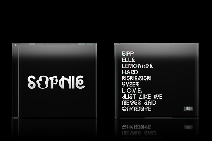 “Transparent jewel case CD with black and white inlay.”