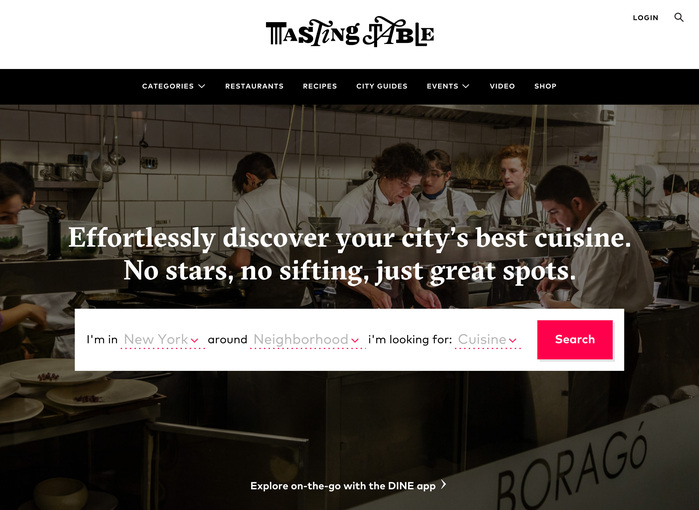 Tasting Table (2015 redesign) 4