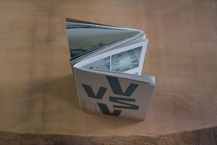 VvsV front and back booklet visible — the front contains essays and the anarchist “forest people”, the back all project descriptions and proper gallery residents.