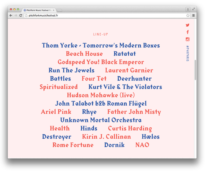 Pitchfork Music Festival Paris 2015 1