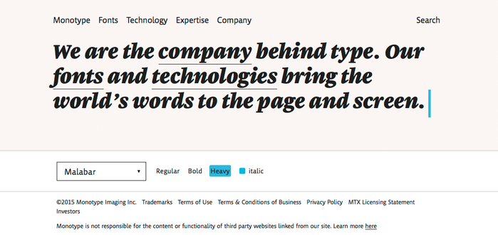 Monotype website 1