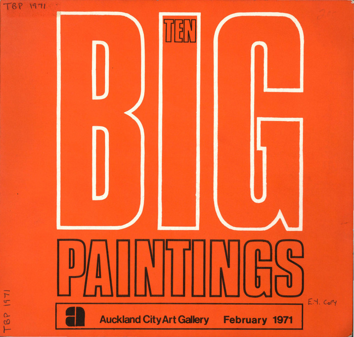 Ten big paintings, February 1971. Designer uncredited, likely Ross Ritchie.