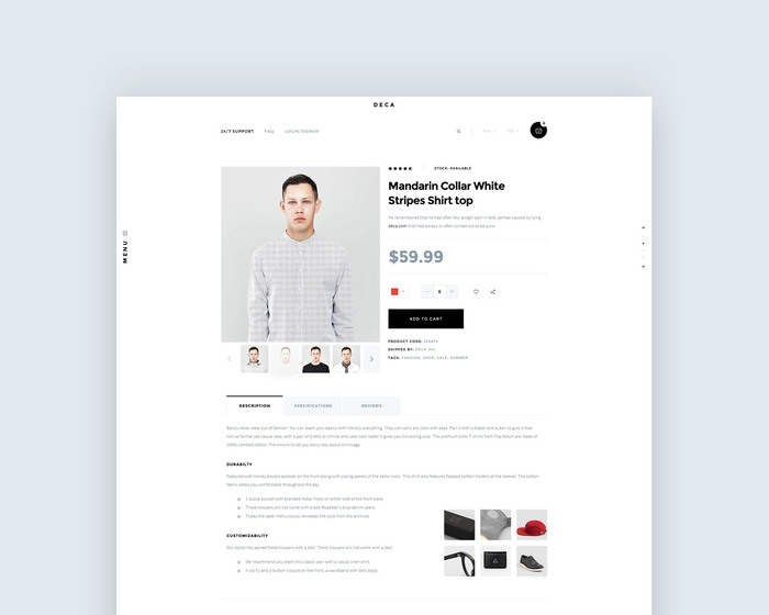 Single Product shop Page