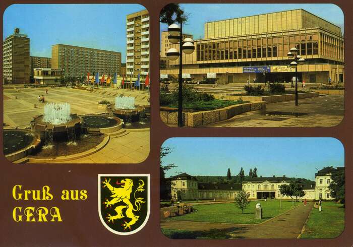 “Gruß aus Gera” postcard