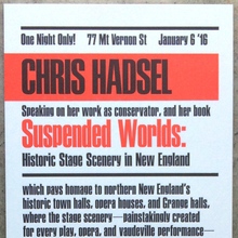 Chris Hadsel – “Suspended Words” flyer