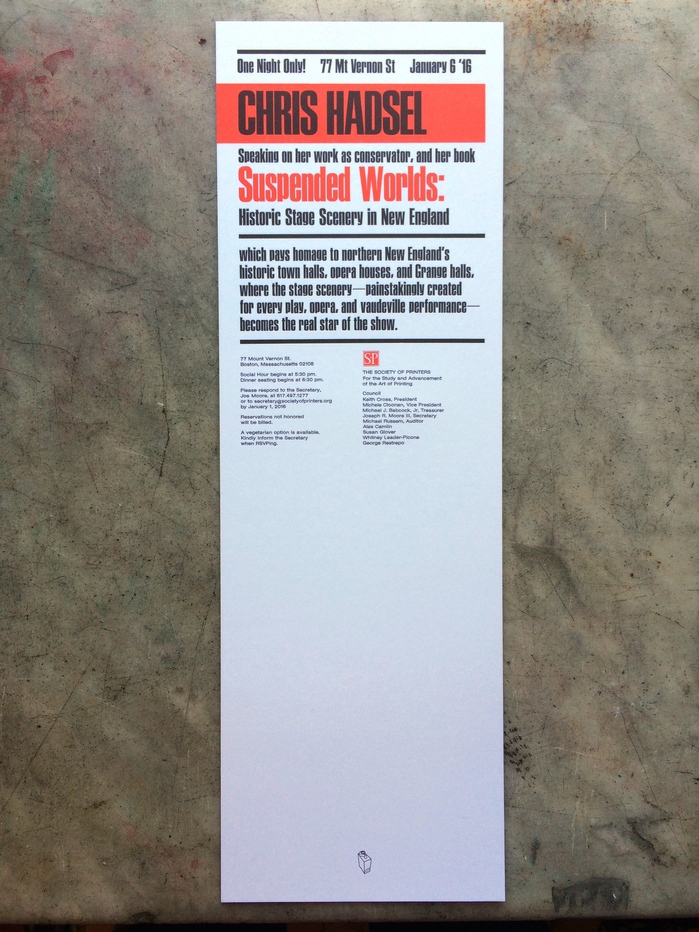 Chris Hadsel – “Suspended Words” flyer 1