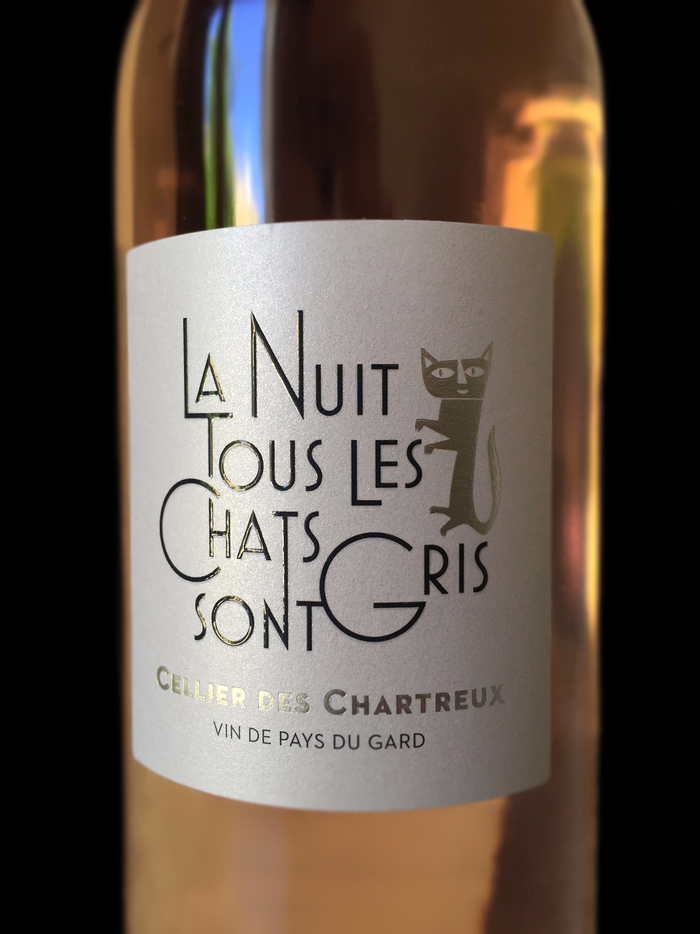 “La Nuit Tous Les Chats Sont Gris” wine label 2