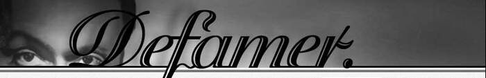 Defamer nameplate as it first appeared on the site in 2004.