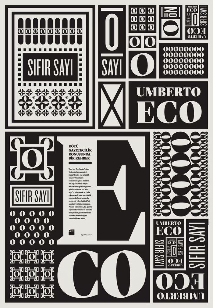 Poster for Umberto Eco’s Sıfır Sayı (Numero Zero)