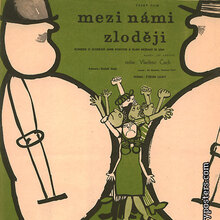 <cite>Mezi Námi Zloději (Between Us Thieves)</cite> movie poster (Czechoslovakia)