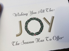 “JOY” holiday card