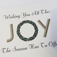 “JOY” holiday card