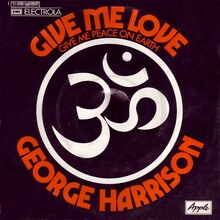 George Harrison – “Give Me Love (Give Me Peace On Earth)” / “Miss O’Dell” German single cover