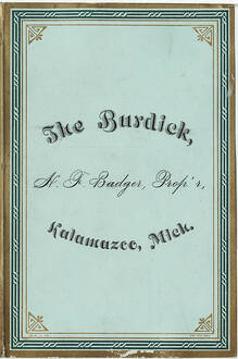 The Burdick menu, November 27, 1881