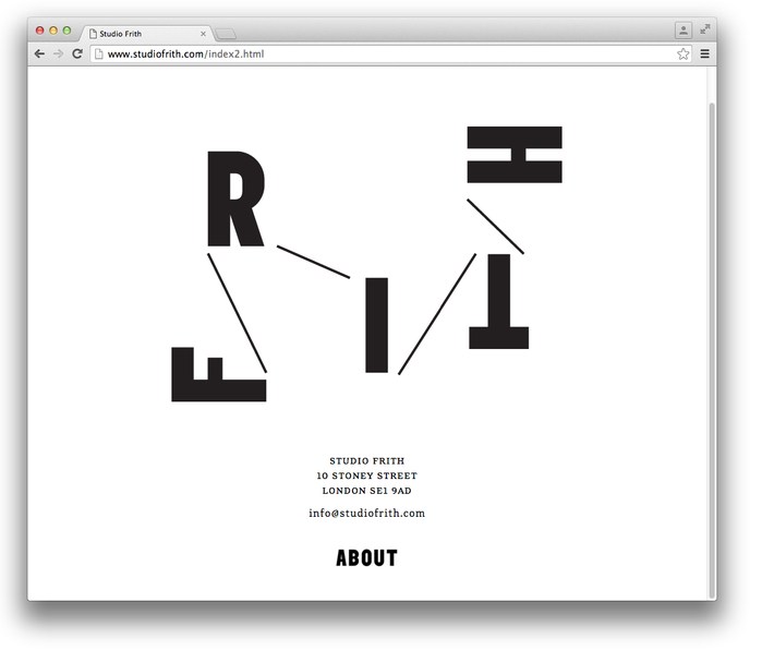 Studio Frith website 1