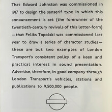 London Transport ad: Edward Johnston