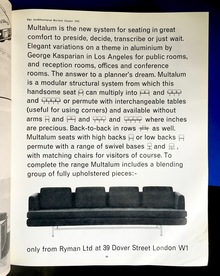 Multalum Seating System ad