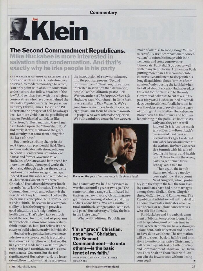 TIME magazine, Mar 26, 2007 6