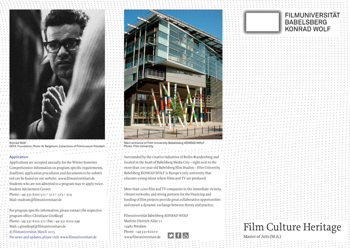 Filmuniversität Babelsberg KONRAD WOLF 4