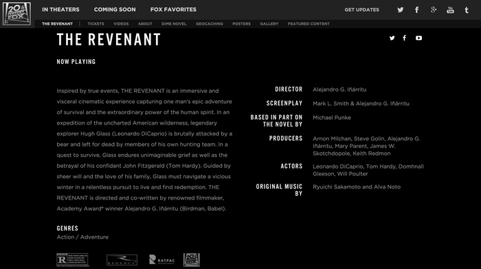 The Revenant promotional material 3