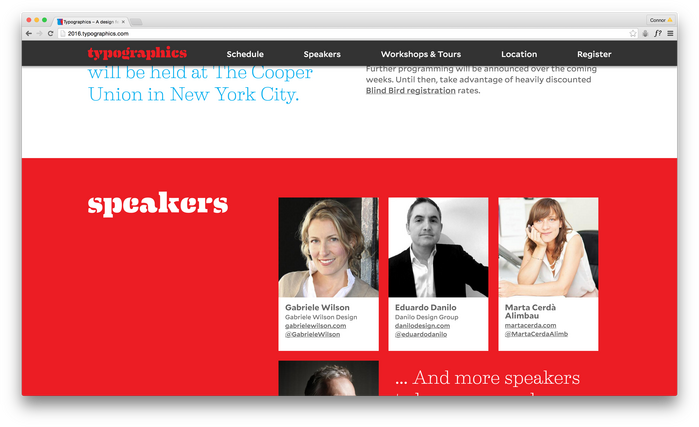 Typographics 2016 website 2