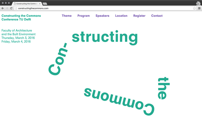 Constructing the Commons conference, TU Delft 1