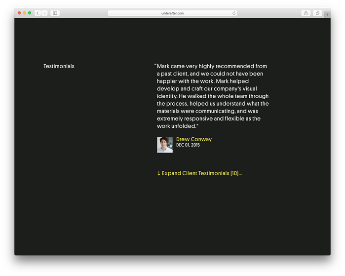 Under After website 6