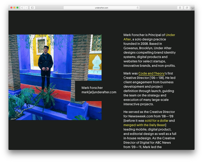 Under After website 5