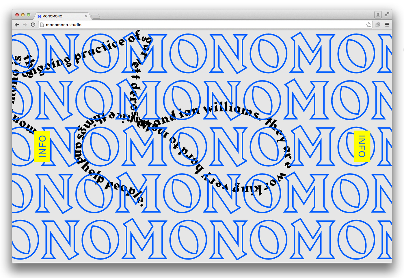 Mono Mono website - Fonts In Use