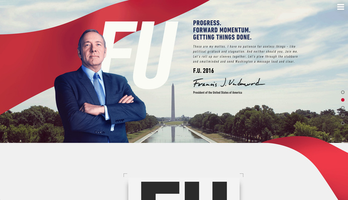 House of Cards: Frank Underwood presidential campaign, 2016 3