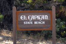 El Capitán California State Beach sign