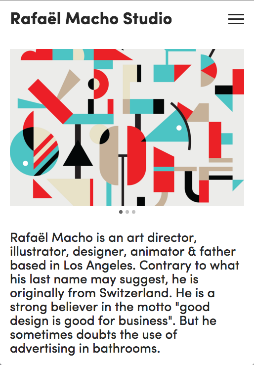 Rafael Macho Studio website 1