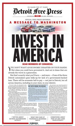 Detroit Free Press: “Invest in America”