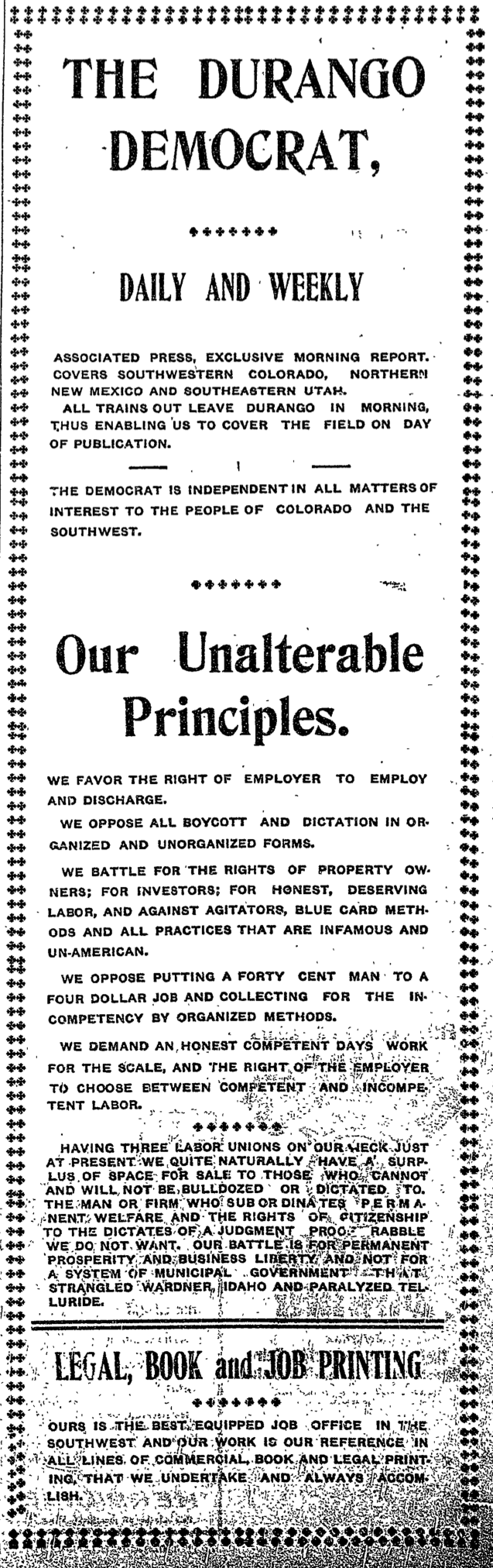 The Durango Democrat, 1903 3