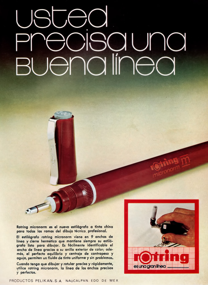 “Usted precisa una buena línea” (“You need a good line”). Geomundo magazine, 1977.