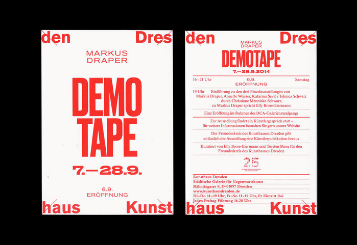 Kunsthaus Dresden: Social Motions / Demotape / German Angst 4