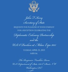 US Secretary of State Diplomatic Invitation