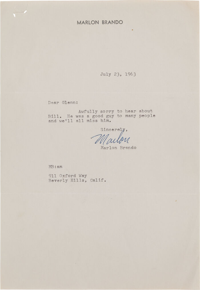 Marlon Brando letterhead 2