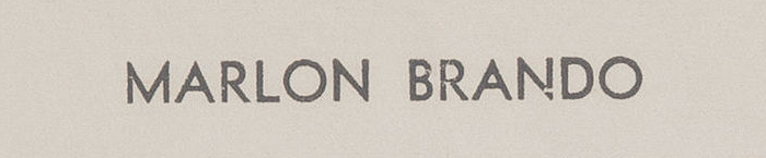 Marlon Brando letterhead 1