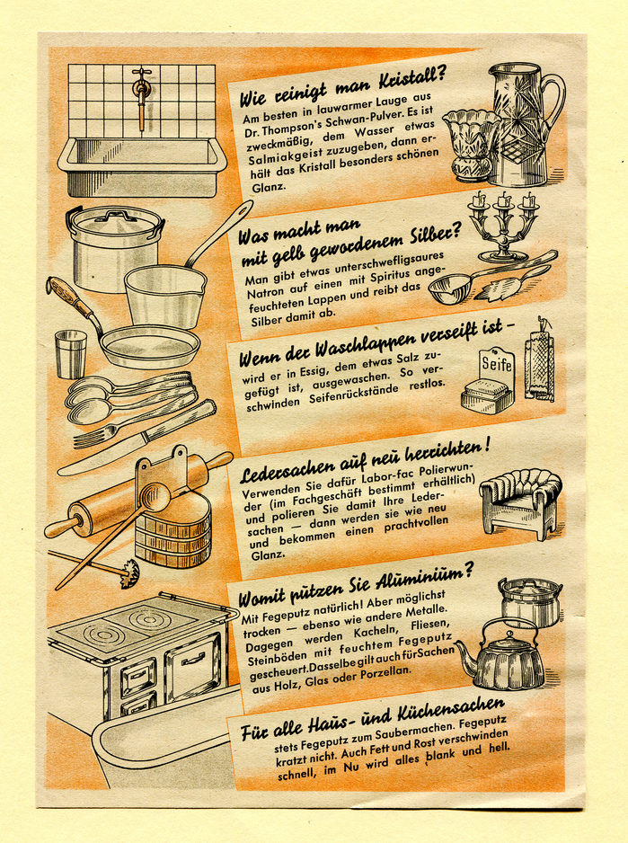 “Fort mit Schmutz durch Fegeputz!” advertising flyer 2