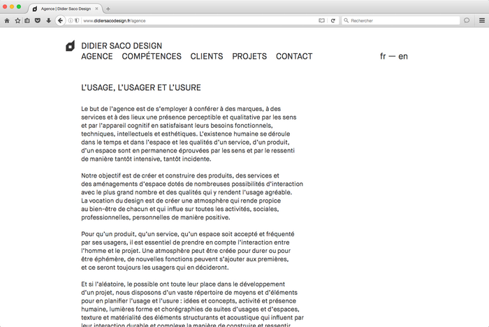 Didier Saco Design website 1