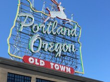 “Portland Oregon: Old Town” sign