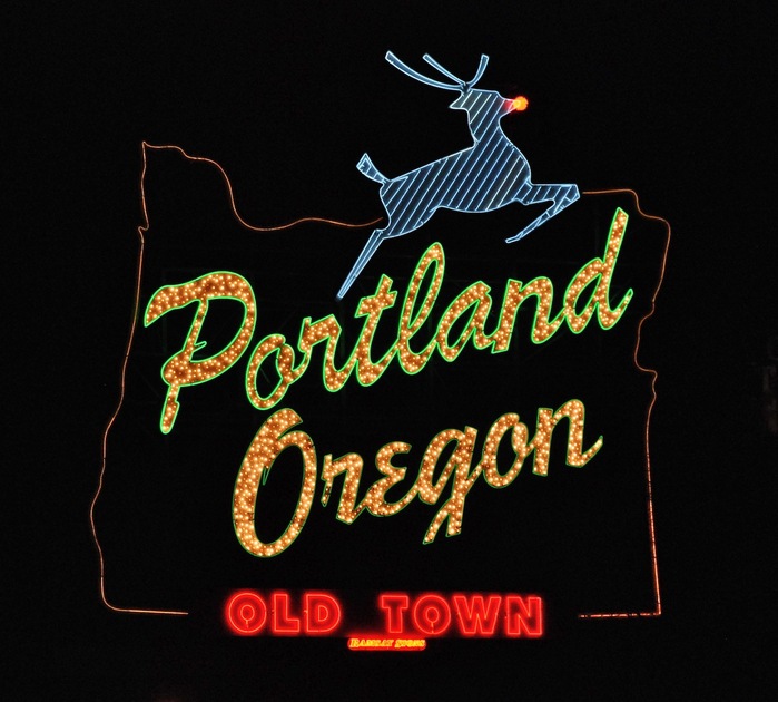 &ldquo;Portland Oregon: Old Town&rdquo; sign 2